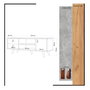 Hanah Home Mueble de TV Seva Roble y Blanco